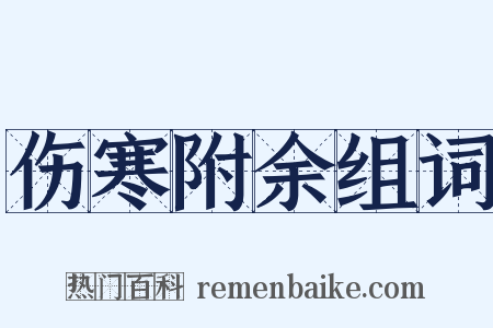 伤寒附余组词是什么意思的图片